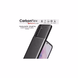 Galaxy S21 FE Case [CarbonFlex Case] Premium Flexible Soft Shockproof Slim Fit Case Cover with Carbon Fibre Effect Designed For Samsung Galaxy S21