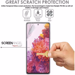 TECHGEAR Screen Protector fits Samsung Galaxy S21 FE [Screen Angel Edition][Case Friendly] [Bubble Free] [FULL Screen Coverage] TPU Film