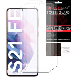 TECHGEAR [3 Pack] Screen Protectors Compatible with Samsung Galaxy S21 FE (S21 Fan Edition), CLEAR LCD Screen Protectors Cover...