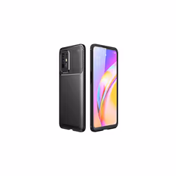 Carbon Fibre Case for Oppo A94 5G Flexible, Shockproof, Slim, Soft TPU Protective Shell Cover with Carbon Fibre Detailing Des ...