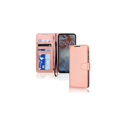 TECHGEAR Case Fits Nokia G10 / G20 Leather Wallet Case, Flip Protective Cover with Wallet Card Holder, Stand and Wrist Strap - PU Leather - Rose Gold