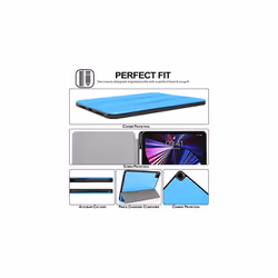 iPad Pro 11" 2022 / 2021 (4th & 3rd Gen) Smart Case [Pencil Compatible] Slim Smart Case Fold Stand Cover with Corner Protection [Auto Wak - Light Blue