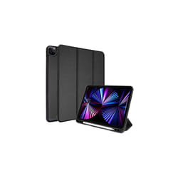 iPad Pro 11" 2022 / 2021 (4th & 3rd Gen) Smart Case [Pencil Compatible] Slim Smart Case Fold Stand Cover with Corner Protection [Auto Wake / S - Black