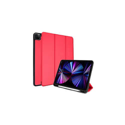 iPad Pro 11" 2022 / 2021 (4th & 3rd Gen) Smart Case [Pencil Compatible] Slim Smart Case Fold Stand Cover with Corner Protection [Auto Wake / Sle - Red