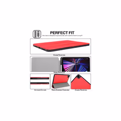 iPad Pro 11" 2022 / 2021 (4th & 3rd Gen) Smart Case [Pencil Compatible] Slim Smart Case Fold Stand Cover with Corner Protection [Auto Wake / Sle - Red