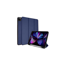 iPad Pro 12.9" 2022 / 2021 (6th & 5th Gen) Smart Case [Pencil Compatible] Slim Smart Case Fold Stand Cover with Corner Protection [Auto Wake / - Blue