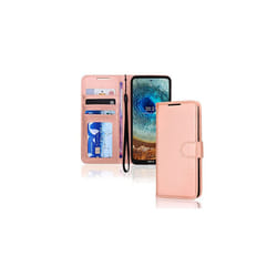 TECHGEAR Case Fits Nokia X10, Nokia X20 PU Leather Wallet Case, Flip Protective Case Cover with Wallet Card Holder, Stand and Strap - Rose Gold