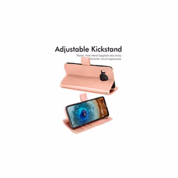 TECHGEAR Case Fits Nokia X10, Nokia X20 PU Leather Wallet Case, Flip Protective Case Cover with Wallet Card Holder, Stand and Strap - Rose Gold