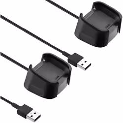 [2 Pack] TECHGEAR Replacement USB Charger Cable Dock for Fitbit Versa 2 / Versa 2 SE, USB Charging Power Cradle, Heart Rate & ...