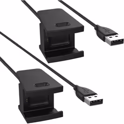 TECHGEAR [ 2 Pack ] Replacement USB Charger Cable for Fitbit Charge 2, USB Charging Power Cable for Fitbit Charge 2, Heart Ra ...