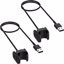 [2 Pack] TECHGEAR Replacement USB Charger Cable for Fitbit Charge 4, Fitbit Charge 3, USB Charging Power Cable, Health & Fitn ...