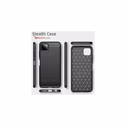 Galaxy A22 5G Carbon Fibre Case [Stealth Case] Flexible, Shockproof, Ultra Slim, Soft TPU Protective Shell Cover with Carbon Fibre Detailing