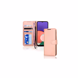 Samsung Galaxy A22 5G Leather Wallet Case, Flip Protective Cover with Wallet Card Holder, Stand and Wrist Strap - PU Leather  ...