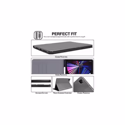 TECHGEAR iPad Pro 11" 2022 / 2021 Smart Case [Pencil Compatible] Slim Smart Case Fold Stand Cover with Corner Protection [Auto Wake / Sleep] - Grey