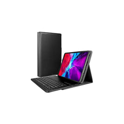 TECHGEAR Keyboard Case for Apple iPad Pro 12.9" (2021 / 2022, 6th / 5th Generation ) PU Leather Case with Bluetooth UK QWERTY Keyboard & Stand - BLACK