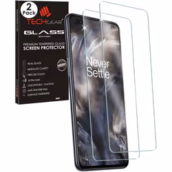 2 Pack TECHGEAR GLASS Edition Compatible for OnePlus Nord 2 5G / Nord CE 5G, Tempered Glass Screen Protector Covers [9H Hardn ...