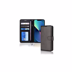 TECHGEAR iPhone 13 Mini Leather Wallet Case, Flip Protective Case Cover with Wallet Card Holder, Stand and Wrist Strap - Blac ...