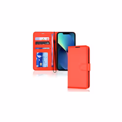 iPhone 13 Mini Leather Wallet Case, Flip Protective Case Cover with Wallet Card Holder, Stand and Wrist Strap - Black PU Leat ...