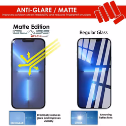 TECHGEAR [2 Pack] Anti Glare Screen Protector for iPhone 13 Pro Max - MATTE 3D GLASS Edition Genuine Tempered Glass Full Screen...