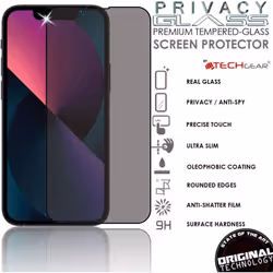 TECHGEAR Anti Spy Screen Protector for iPhone 13 Pro Max - PRIVACY Filter 3D GLASS Edition Genuine Tempered Glass Full Screen...