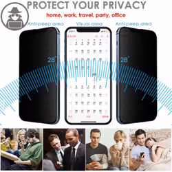 TECHGEAR Anti Spy Screen Protector for iPhone 13 Pro Max - PRIVACY Filter 3D GLASS Edition Genuine Tempered Glass Full Screen...