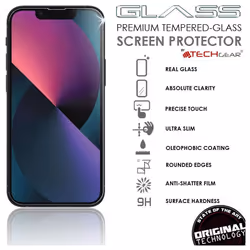 TECHGEAR [2 Pack] GLASS Edition for iPhone 13, iPhone 13 Pro 6.1" Tempered Glass Screen Protector Cover [2.5D Round Edge] [9H...