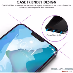 TECHGEAR 3D GLASS Edition for iPhone 13 Mini, [FULL Screen Adhesion] & [Full Coverage] Tempered Glass Screen Protector Guard...