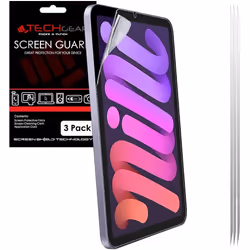TECHGEAR 3 Pack iPad Mini 6, 6th Generation Screen Protectors, Ultra CLEAR Screen Protector Guard Cover Designed For iPad Min ...