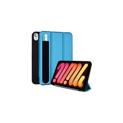 TECHGEAR iPad Mini 6, 6th Generation Smart Case [Pencil Compatible] Slim Smart Case Tri-fold Stand Cover with Corner Protection [Auto Wak - Light Blue