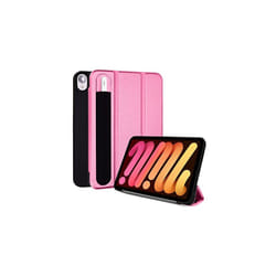 TECHGEAR iPad Mini 6, 6th Generation Smart Case [Pencil Compatible] Slim Smart Case Tri-fold Stand Cover with Corner Protection [Auto Wake / Sl - Pink