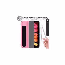 TECHGEAR iPad Mini 6, 6th Generation Smart Case [Pencil Compatible] Slim Smart Case Tri-fold Stand Cover with Corner Protection [Auto Wake / Sl - Pink