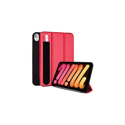 TECHGEAR iPad Mini 6, 6th Generation Smart Case [Pencil Compatible] Slim Smart Case Tri-fold Stand Cover with Corner Protection [Auto Wake / Sle - Red