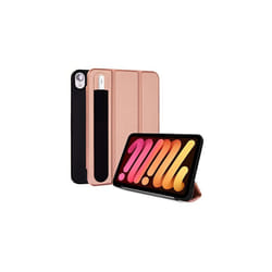 TECHGEAR iPad Mini 6, 6th Generation Smart Case [Pencil Compatible] Slim Smart Case Tri-fold Stand Cover with Corner Protection [Auto Wake - Rose Gold
