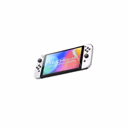 Switch OLED Screen Protectors [Pack of 2] TECHGEAR CLEAR Screen Protector with Cleaning Cloth & Applicator Card Compatible for Nintendo Switch OLED 7"