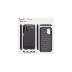 Samsung Galaxy A03s Carbon Fibre Case [Stealth Case] Flexible, Shockproof, Ultra Slim, Soft TPU Protective Shell Cover with Carbon Fibre Detailing