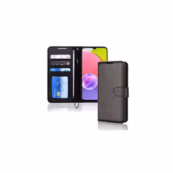 Samsung Galaxy A03s Leather Wallet Case, Flip Protective Case Cover with Wallet Card Holder, Stand and Wrist Strap - PU Leath ...