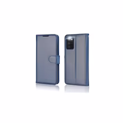 Samsung Galaxy A03s Leather Wallet Case, Flip Protective Case Cover with Wallet Card Holder, Stand and Wrist Strap - PU Leather with Magnetic C - Blue