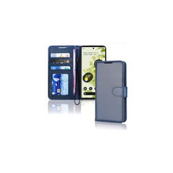 Pixel 6 Pro Wallet Case, Flip Protective Cover with Card Holder, Stand and Wrist Strap - PU Leather with Magnetic Closure For Google Pixel 6 Pr - Blue