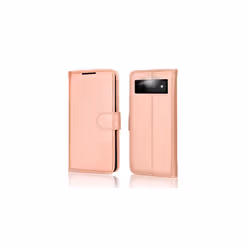 Pixel 6 Pro Wallet Case, Flip Protective Cover with Card Holder, Stand and Wrist Strap - PU Leather with Magnetic Closure For Google Pixel - Rose Gold