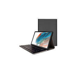 TECHGEAR Keyboard Case for Samsung Galaxy Tab A8 10.5" (SM-X200 / SM-X205) PU Leather Case with Bluetooth Wireless UK QWERTY Keyboard and Stan - BLACK