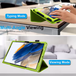 TECHGEAR Leather Case for Samsung Galaxy Tab A8 10.5" (SM-X200 / SM-X205) Premium PU Leather Slim Folio Stand Smart Case Cover...