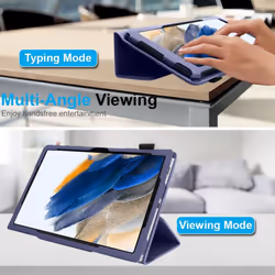 TECHGEAR Leather Case for Samsung Galaxy Tab A8 10.5" (SM-X200 / SM-X205) Premium PU Leather Slim Folio Stand Smart Case Cover...