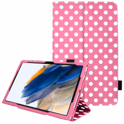 TECHGEAR Leather Case for Samsung Galaxy Tab A8 10.5" (SM-X200 / SM-X205) Premium PU Leather Slim Folio Stand Smart Case Cove ...