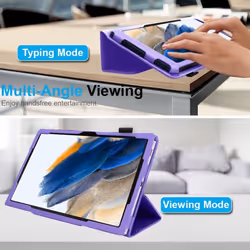 TECHGEAR Leather Case for Samsung Galaxy Tab A8 10.5" (SM-X200 / SM-X205) Premium PU Leather Slim Folio Stand Smart Case Cover...