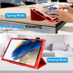 TECHGEAR Leather Case for Samsung Galaxy Tab A8 10.5" (SM-X200 / SM-X205) Premium PU Leather Slim Folio Stand Smart Case Cover...