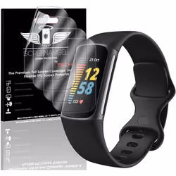 TECHGEAR [4 Pack] Screen Protectors for Fitbit Charge 5 [Screen Angel Edition] [FULL Display Screen Coverage] [HD Clear]  TPU ...