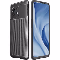 TECHGEAR Carbon Fibre Case for Xiaomi Mi 11 Lite [CarbonFlex Case] Flexible, Shockproof, Ultra Slim, Soft TPU Protective Shel ...