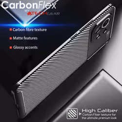TECHGEAR Carbon Fibre Case for Xiaomi Mi 11 Lite [CarbonFlex Case] Flexible, Shockproof, Ultra Slim, Soft TPU Protective Shell...