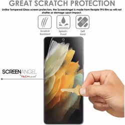 TECHGEAR Screen Protector fits Honor 50 5G [Screen Angel Edition] [Bubble Free] [FULL Screen Coverage] HD Clear Flexible TPU Film