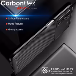TECHGEAR Carbon Fibre Case for Oppo A54s [CarbonFlex Case] Flexible, Shockproof, Ultra Slim, Soft TPU Protective Shell Cover...